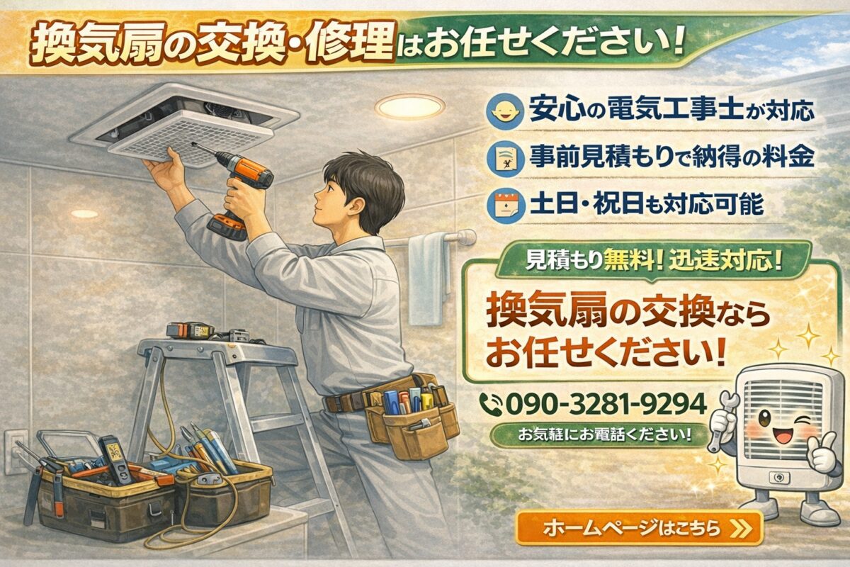 修理 取り替え 換気扇工事のプロフェッショナル